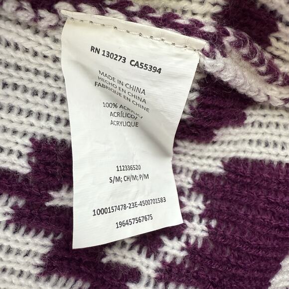 Wrangler Retro Sweater Womens Small / Medium Purple White Geometric Aztec Open - Picture 12 of 13